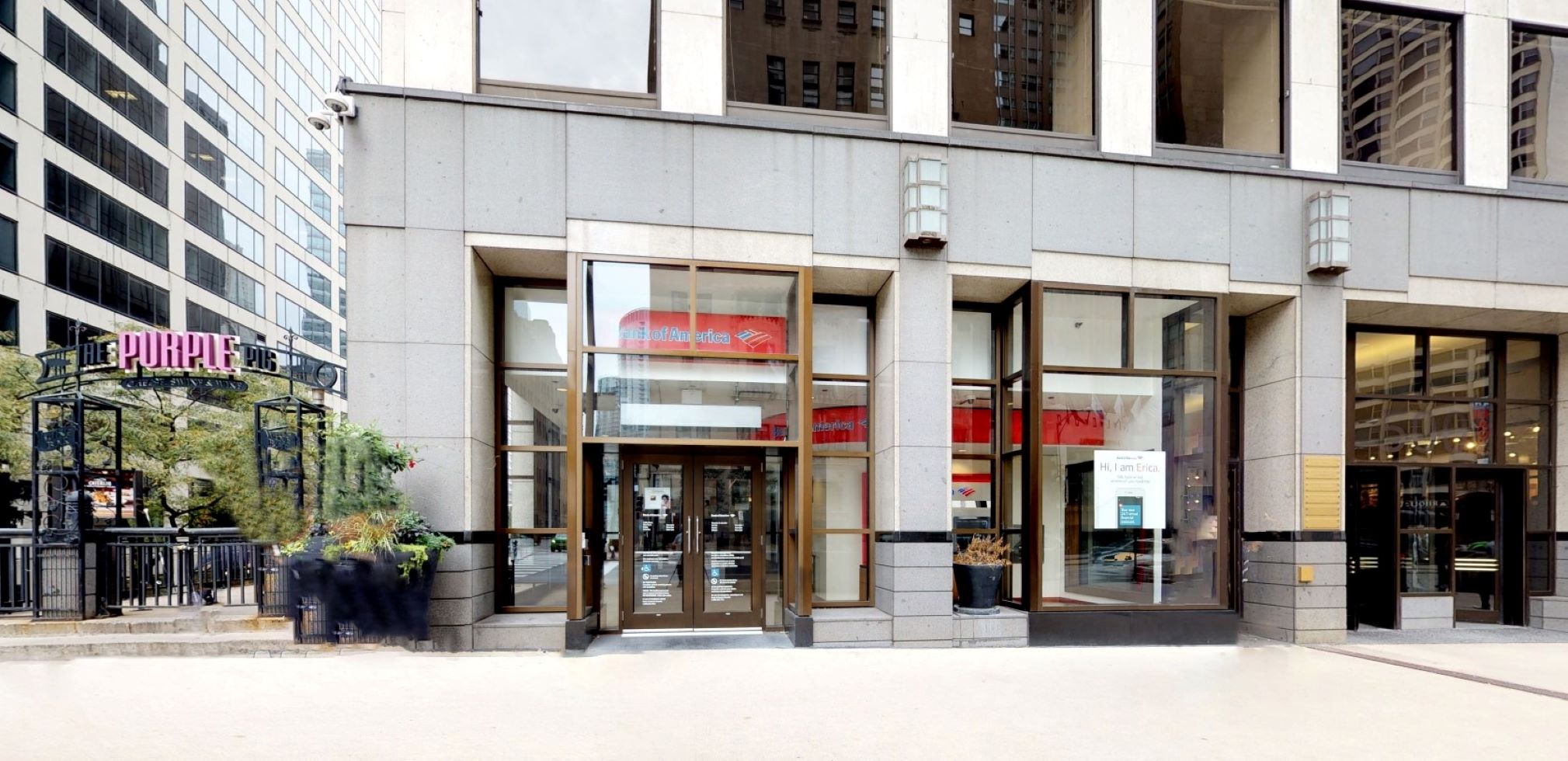Bank of America financial center with walk-up ATM | 500 N Michigan Ave, Chicago, IL 60611