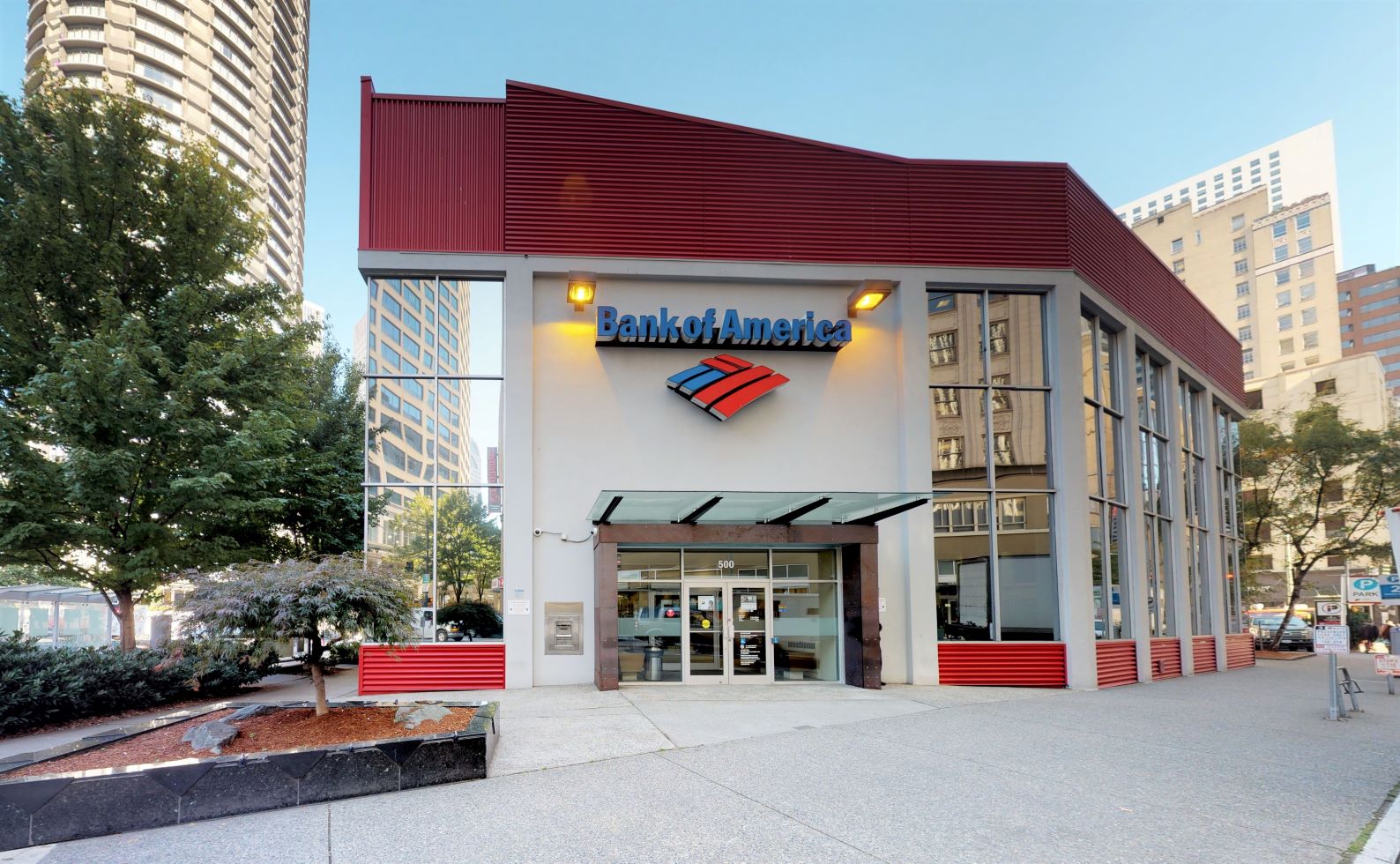 Bank Of America In Seattle With Walk-Up ATM | Fifth And Olive